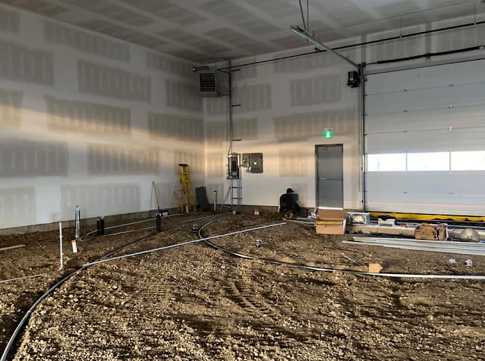 Commercial rough-in on a new build